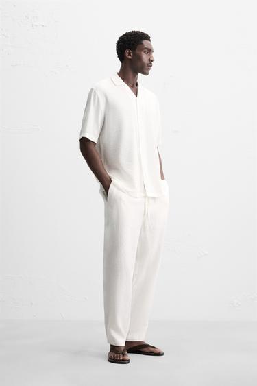 RELAXED FIT FLOWING SHIRT - White by Zara - Image 3