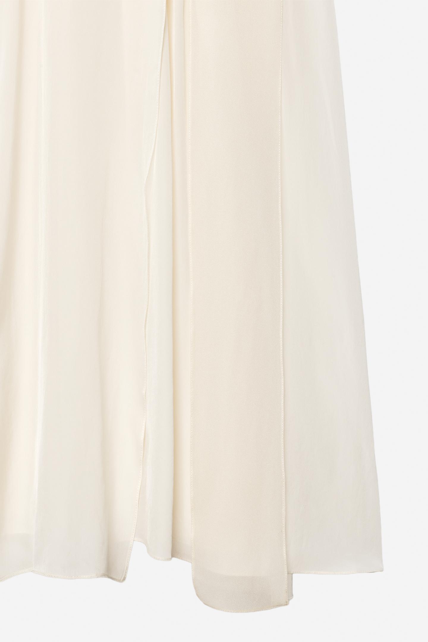 Женское платье Zara Ruffle - the Item Woman, цвет: Экрю — фото 12