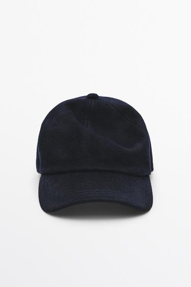 Wool blend cap — Navy blue 1