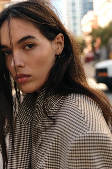 VESTE OVERSIZE À BOUTONNAGE CROISÉ - Noir / Vert de Zara - Image 5