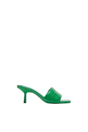 HIGH-HEEL QUILTED LEATHER SANDALS
