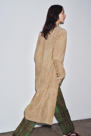100% SUEDE LEATHER COAT ZW COLLECTION LIMITED EDITION - Beige by Zara - Image 2
