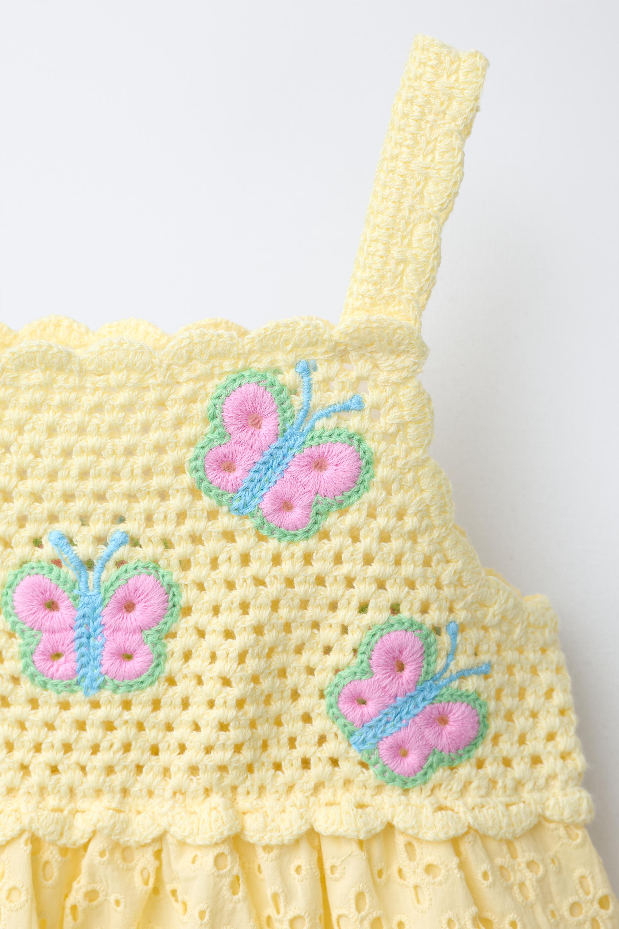 CROCHET BUTTERFLY COMBINATION DRESS