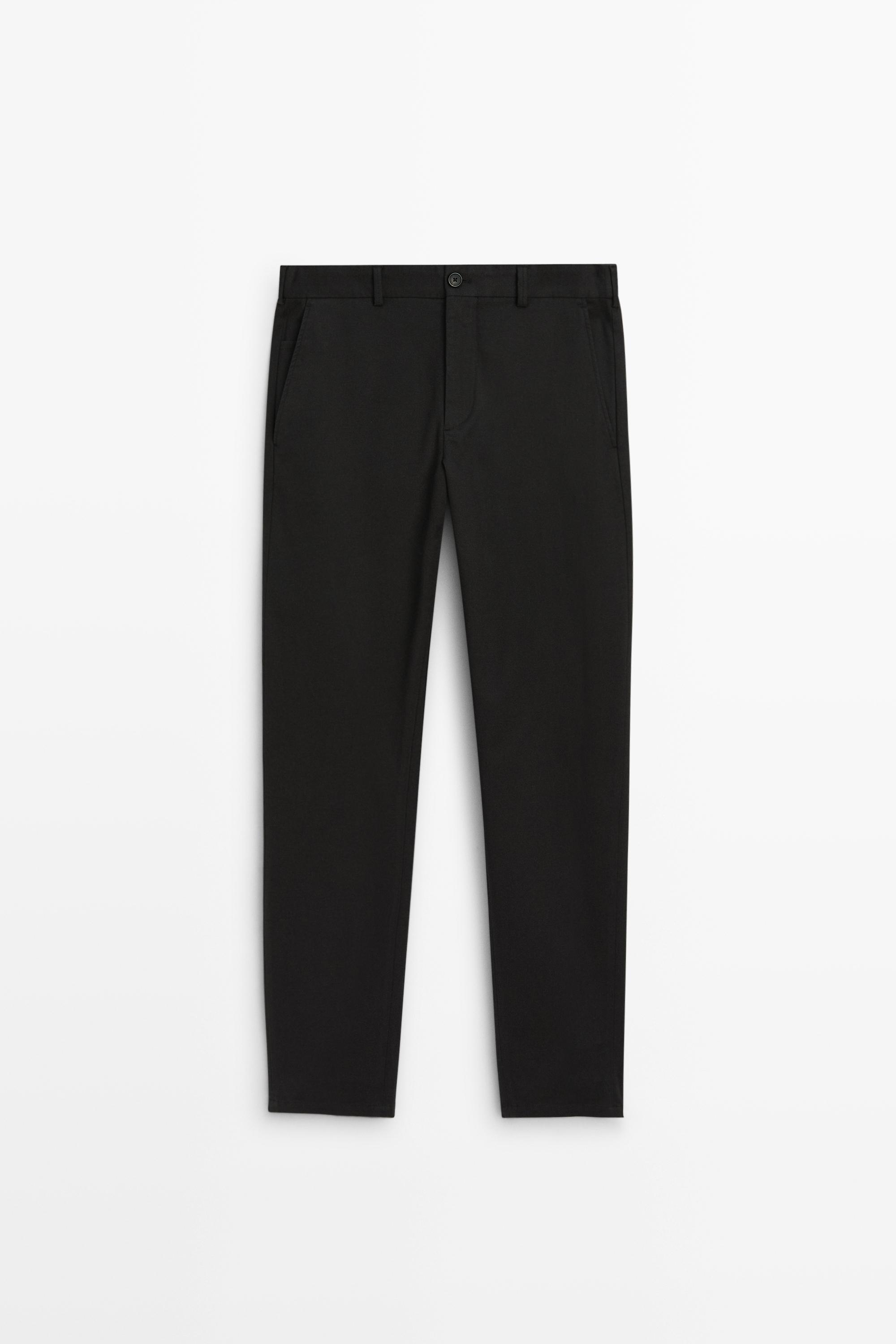 Pantalon slim en coton mélangé
