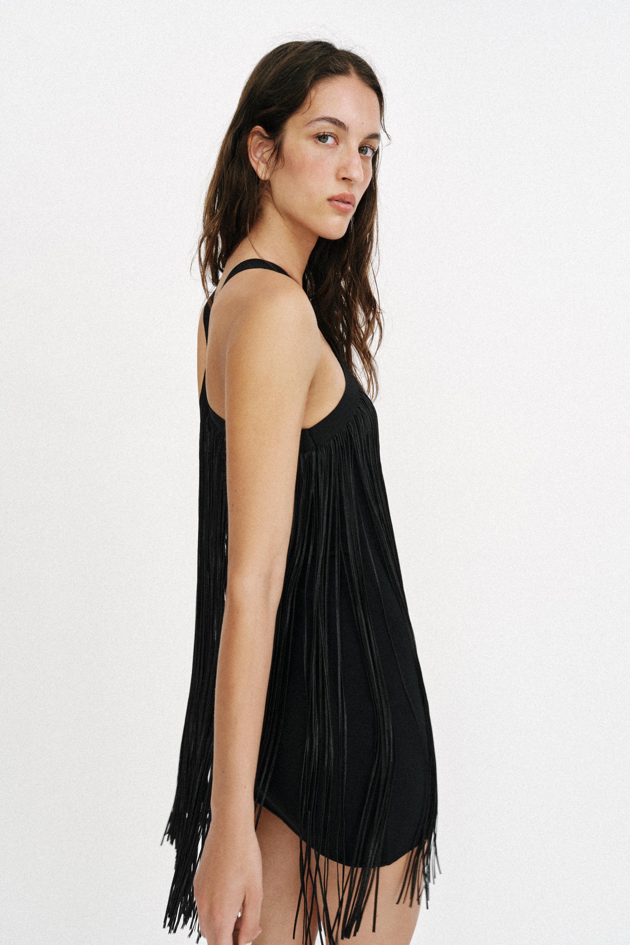 FRINGED SHORT DRESS