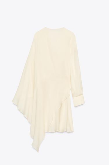 CHEMISE CAPE À NŒUD ZW COLLECTION - Écru de Zara - Image 5