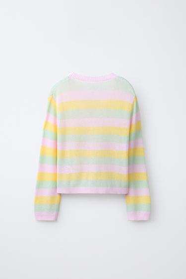 STRIPED KNIT CARDIGAN - Multicoloured by Zara - Image 1
