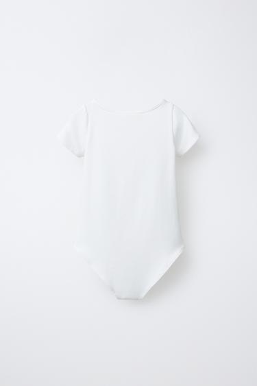 POLYAMIDE BODYSUIT - White by Zara - Image 1
