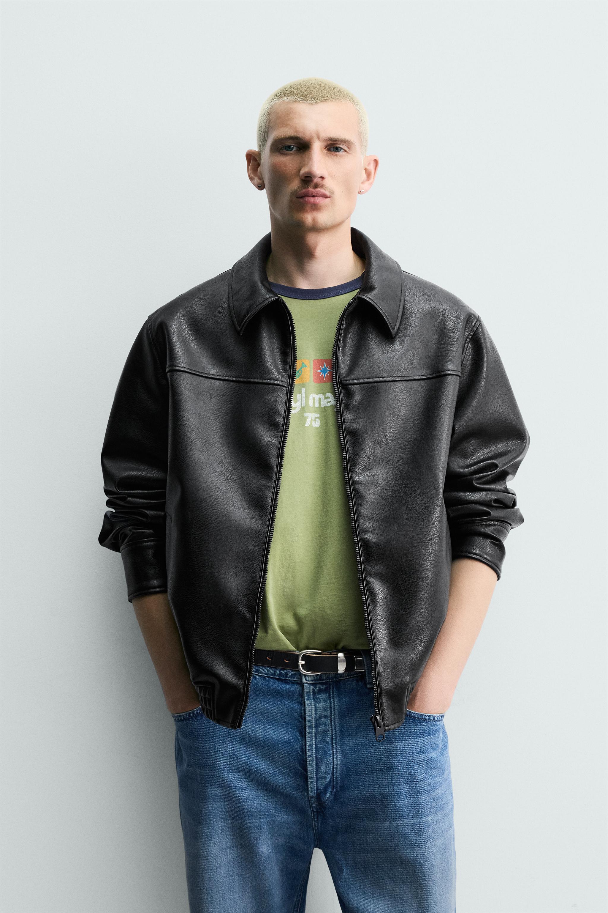 Men's Faux Leather Jackets | ZARA Mexico