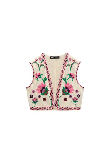 EMBROIDERED OPEN WAISTCOAT
