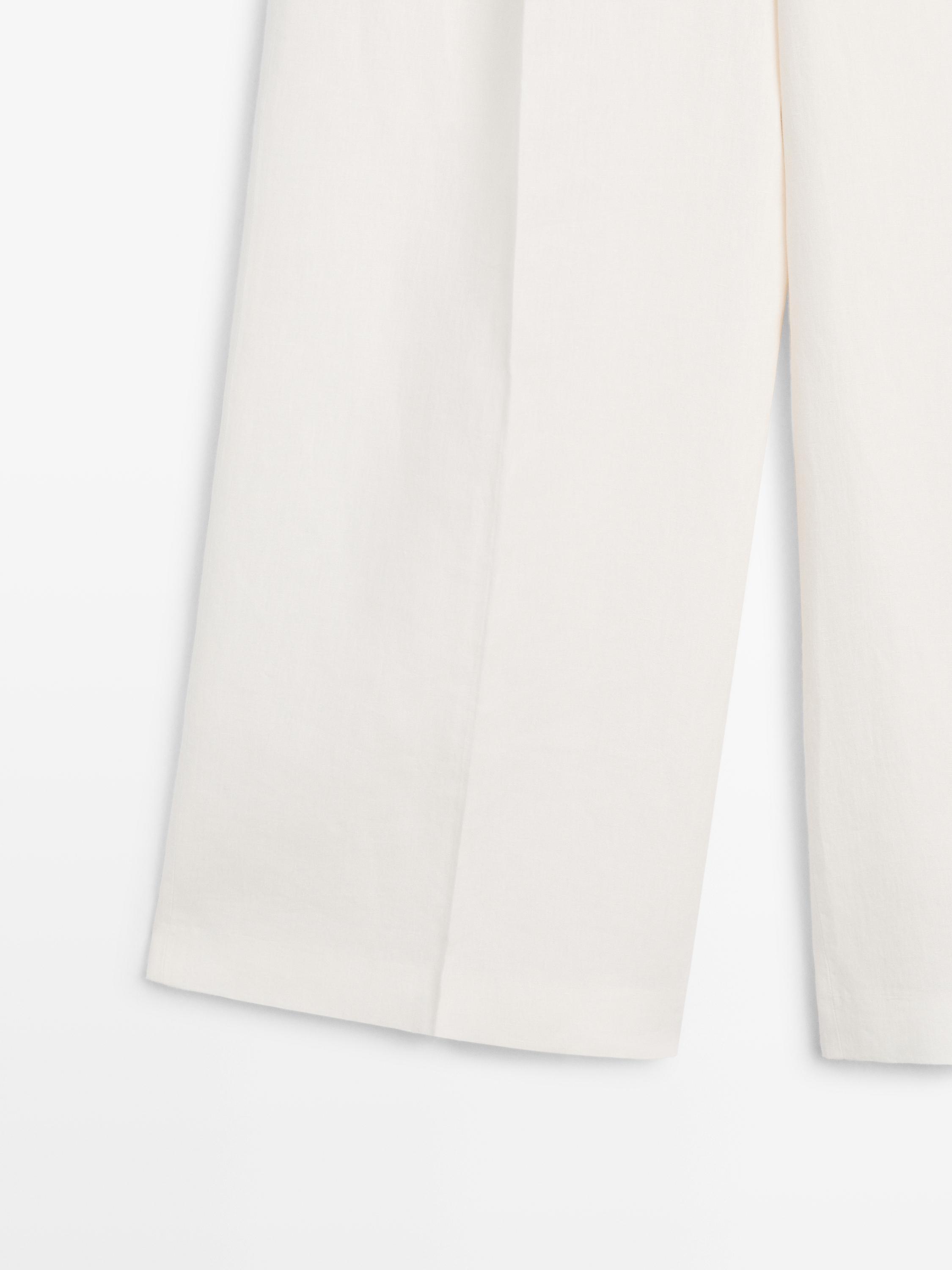 Pantalon de tailleur fluide en lin