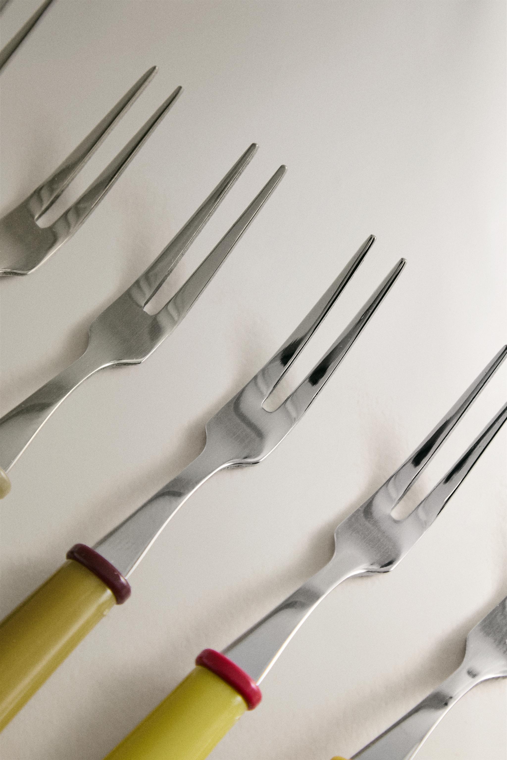 Zara PACK OF MINI RESIN FORKS IN COLORS (PACK OF 8) — фото 3