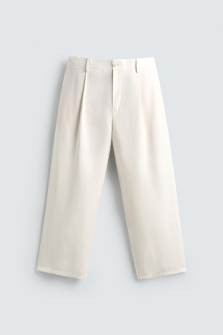 ZARA FLOWING PLEATED TROUSERS