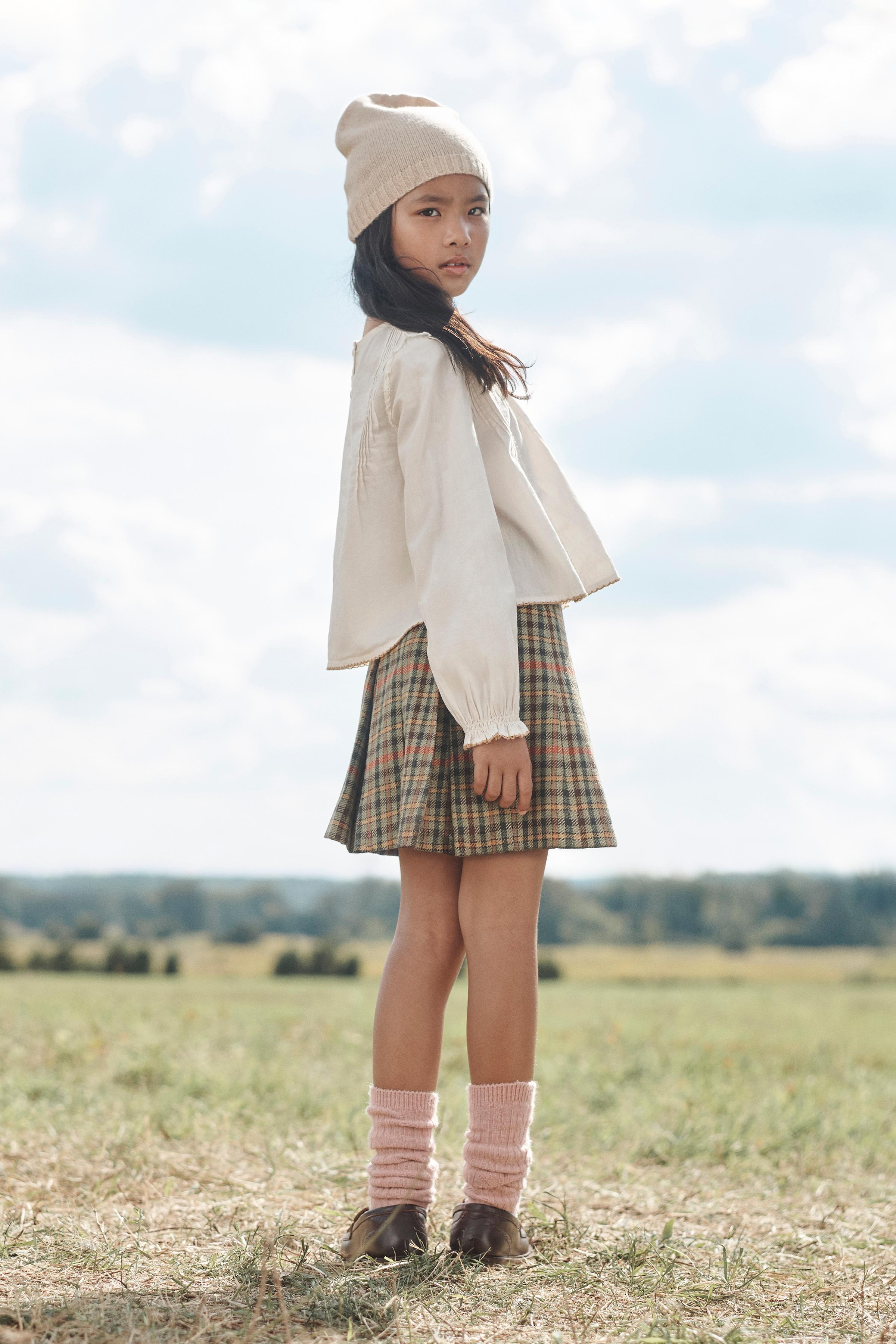 JUPE PIED-DE-POULE AVEC LAINE ÉDITION LIMITÉE