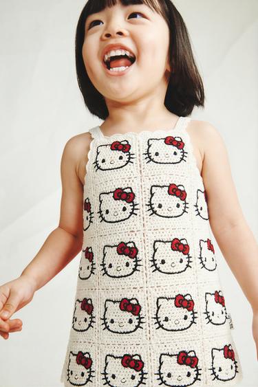 HELLO KITTY © SANRIO 니트 원피스 - Zara 크림 / 블랙