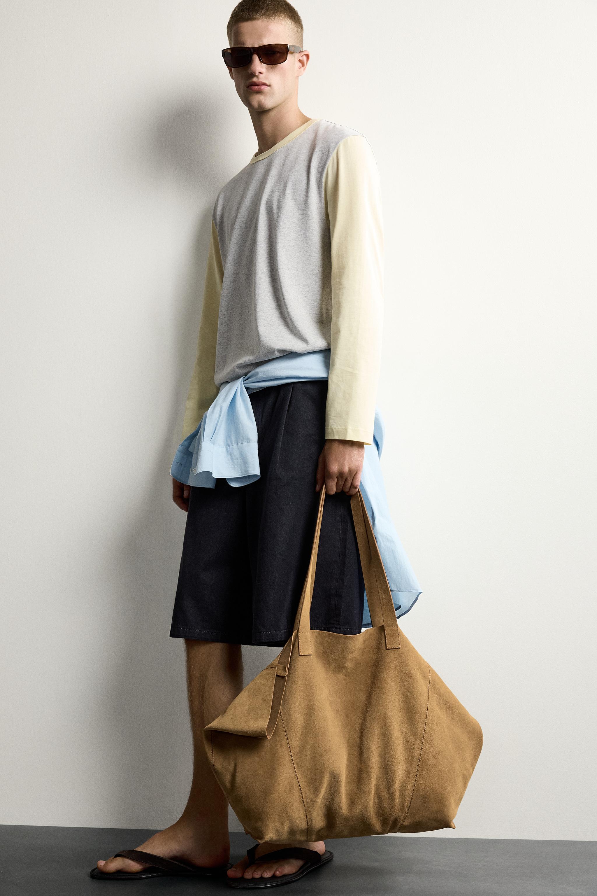 Мужские футболки Zara COLORBLOCK RELAXED FIT T-SHIRT — фото 6