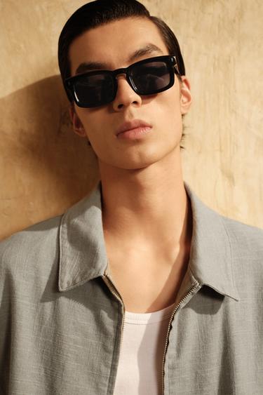 RECTANGULAR SUNGLASSES - Black by Zara - Image 0