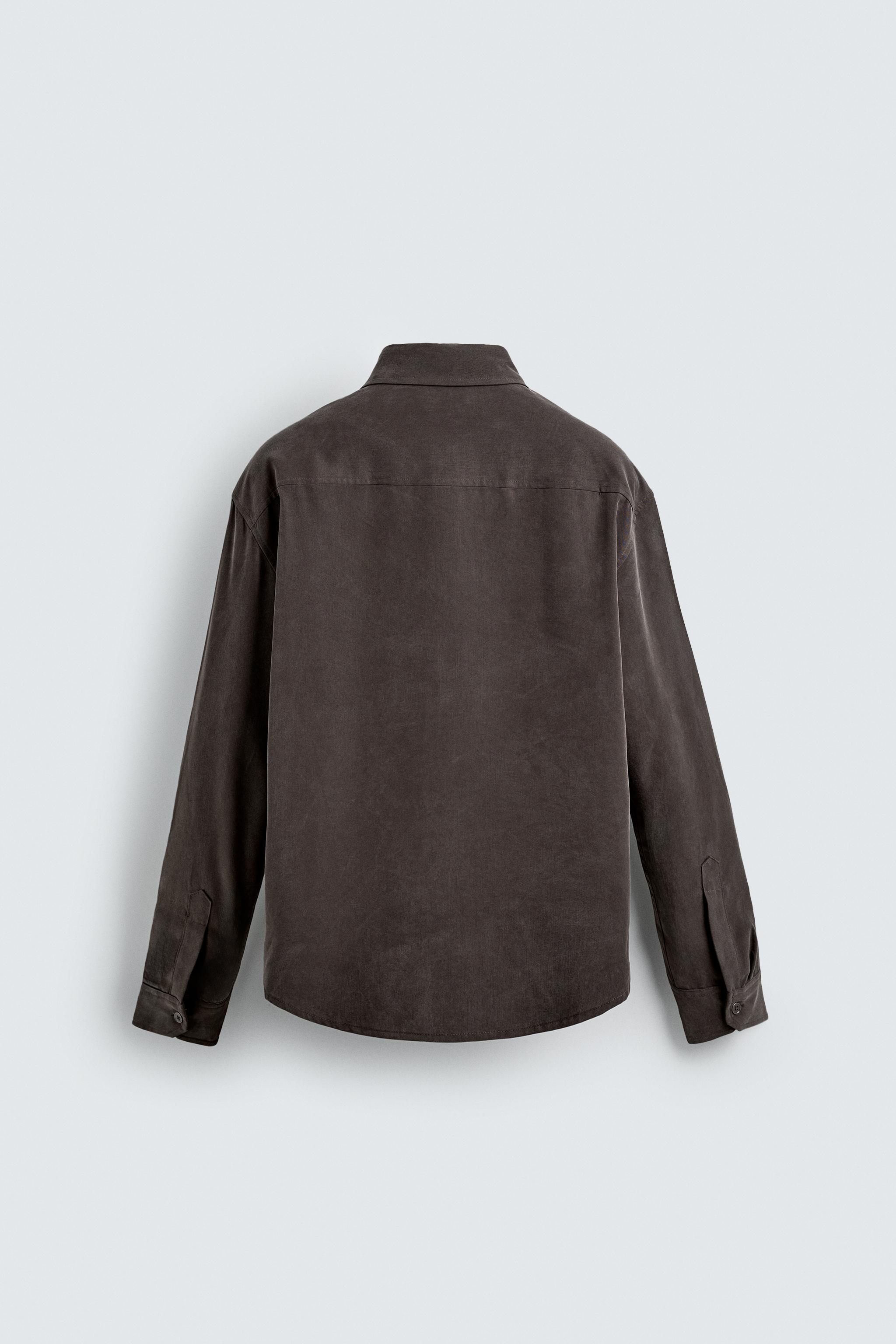 CAMISA FLUIDA RELAX FIT - marrom-vison | ZARA Brasil