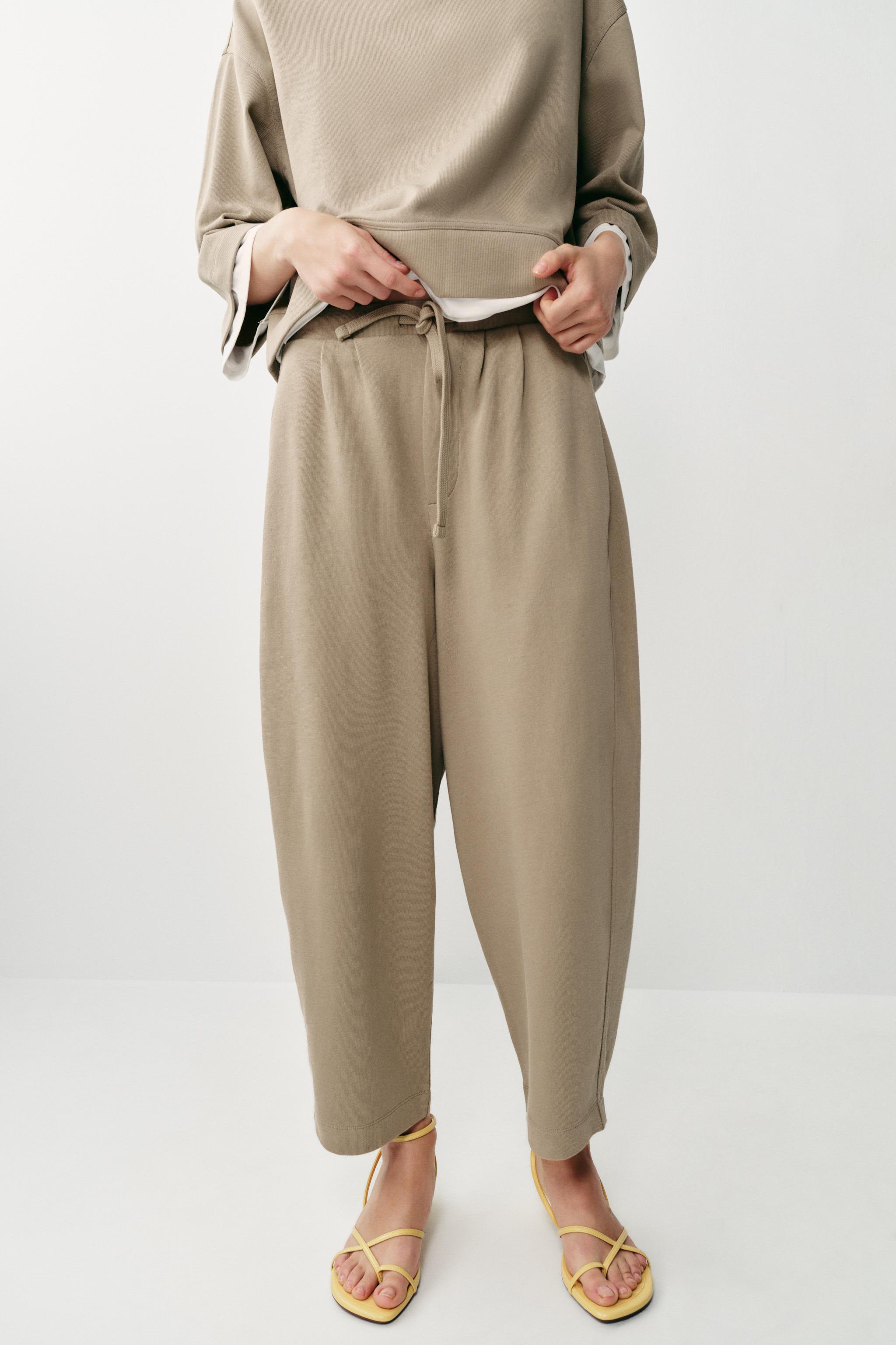 BALLOON TROUSERS — Mid-camel