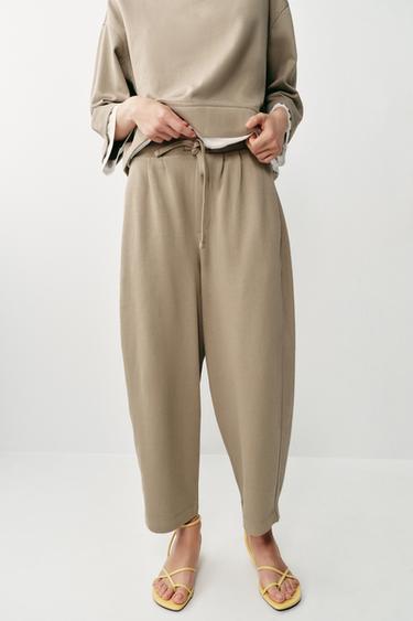 PANTALÓN BALLOON - Camel medio de Zara
