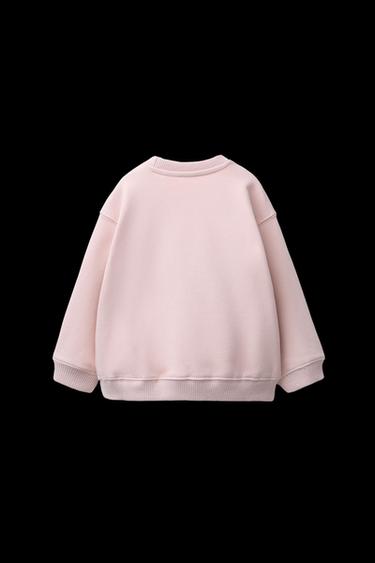 WAFFLE-DETAIL SWEATSHIRT - Pale pink by Zara