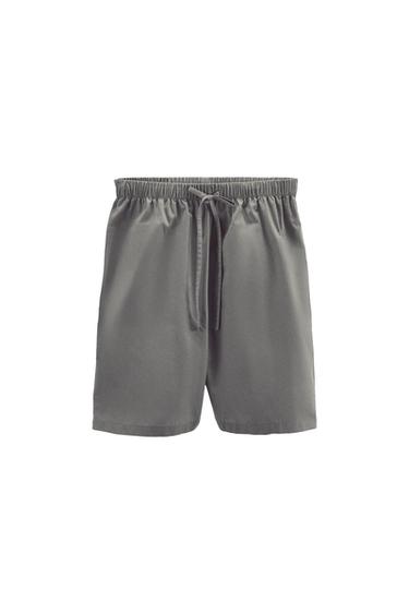 WASHED POPLIN BERMUDA SHORTS