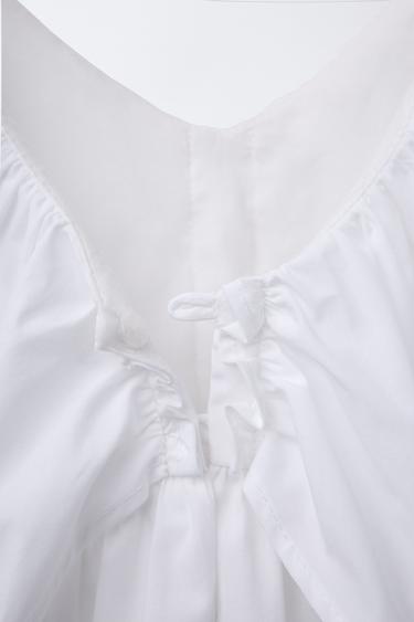 RUFFLED DRESS - White by Zara - Image 3