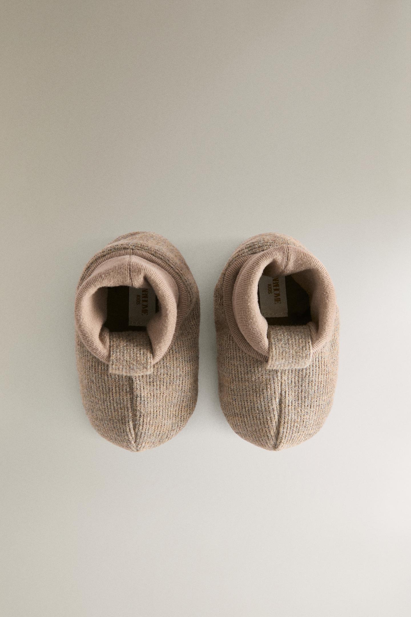 Детские ботинки Zara Fabric Booties, цвет: Коричневый — фото 3