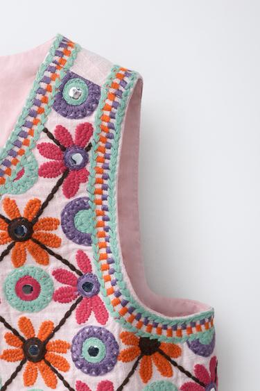 EMBROIDERED MIRROR WAISTCOAT - Multicoloured by Zara - Image 2