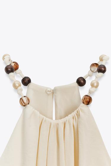 MIDI CUT-OUT DRESS WITH KNOT - Yellow by Zara - Image 10