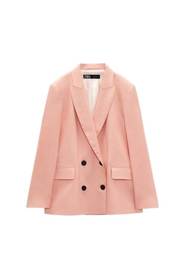 LINEN CROSSOVER BLAZER