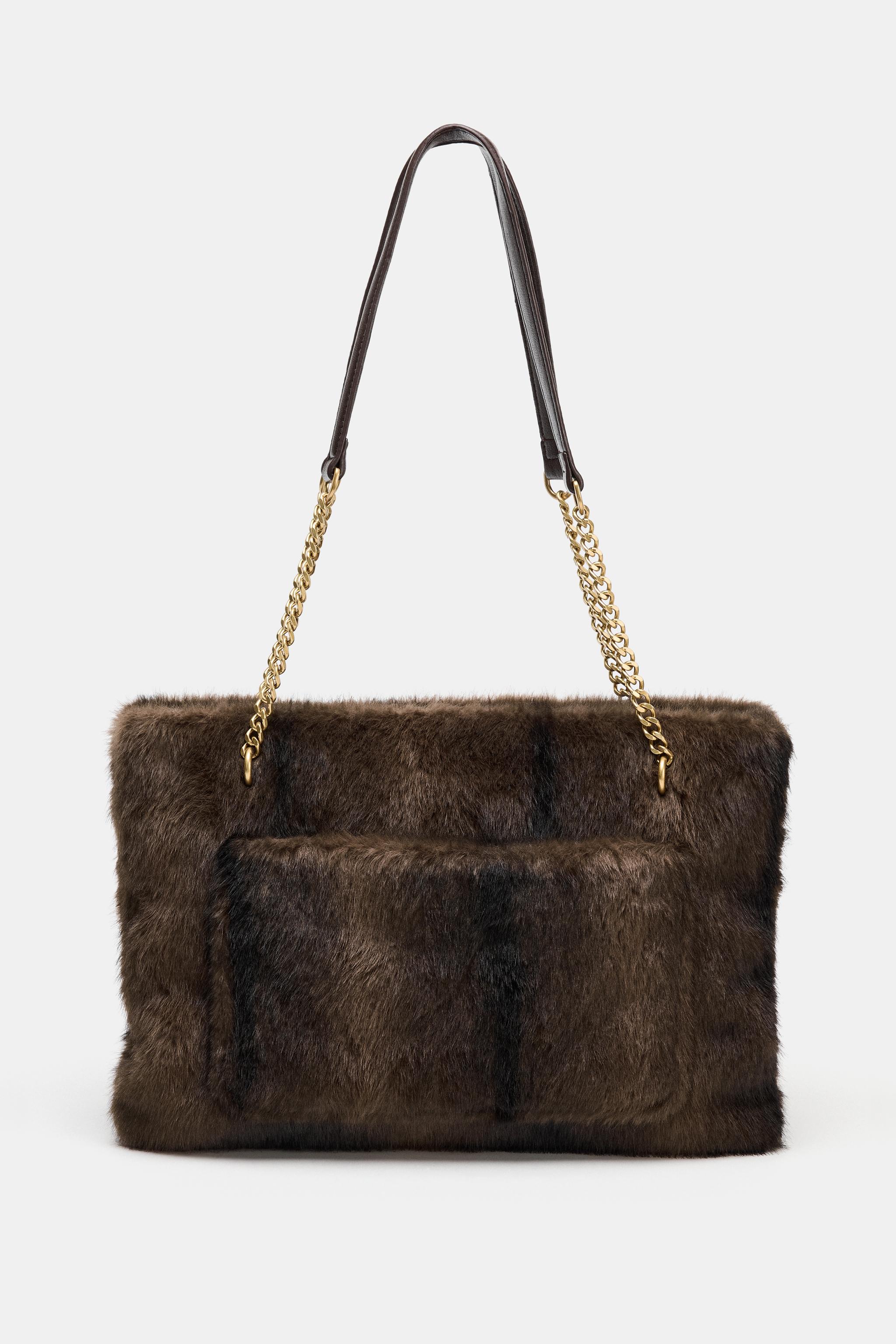 FAUX FUR SHOULDER BAG