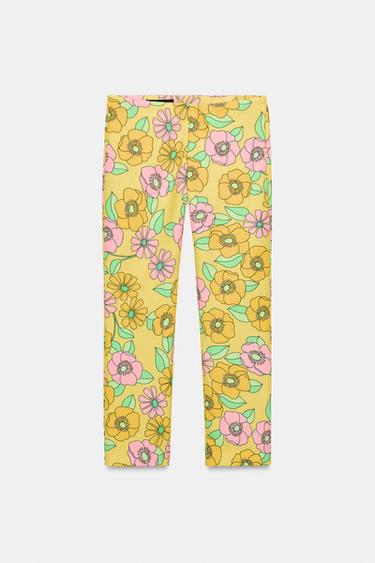 بنطلون كابري برسومات زهرية - متعدد الألوان by Zara