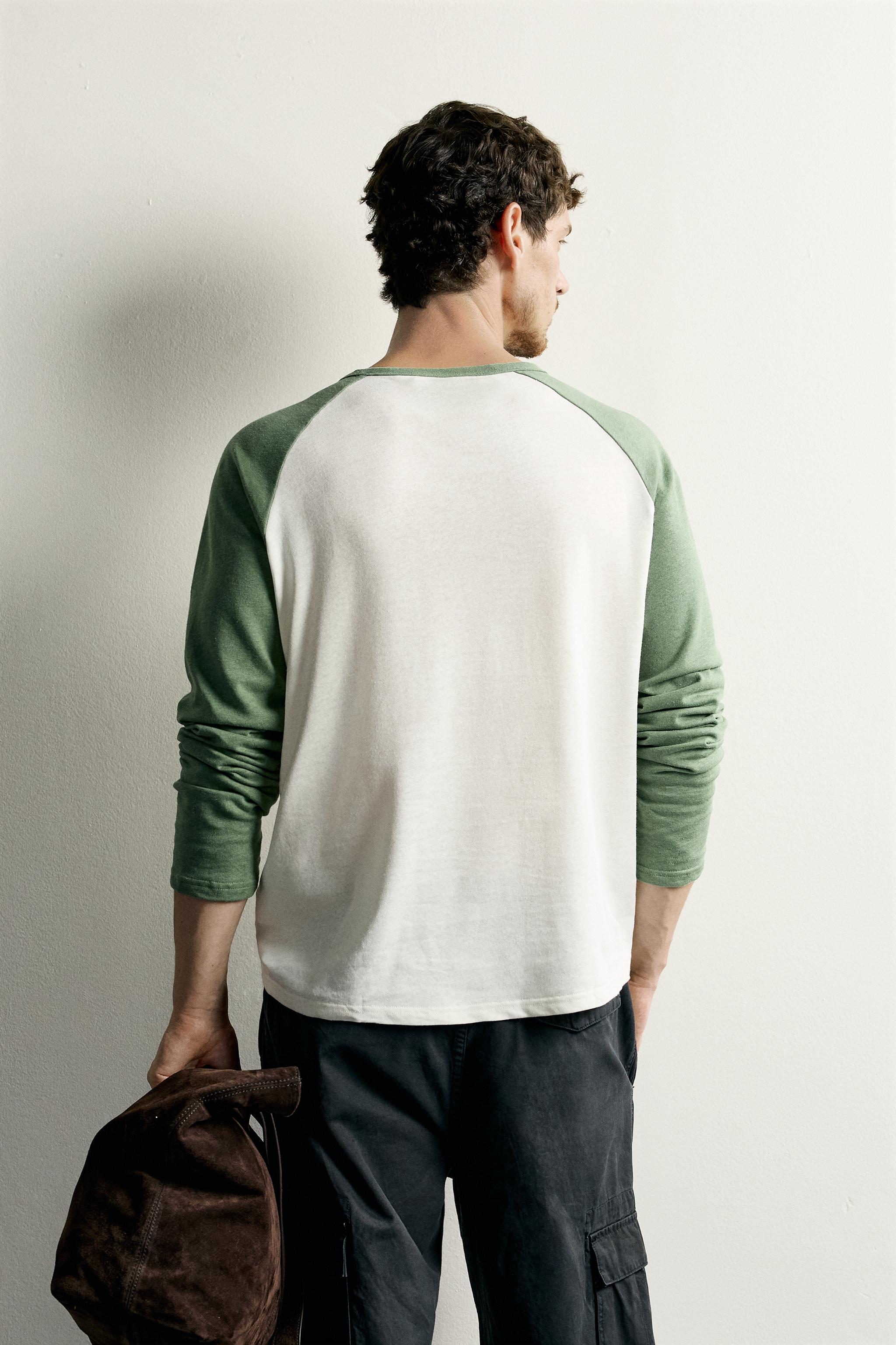 COTTON-LINEN RAGLAN T-SHIRT