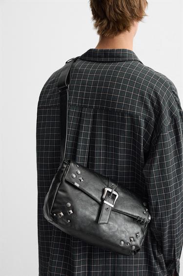 STUDDED CROSSBODY BAG - Black by Zara - Image 1