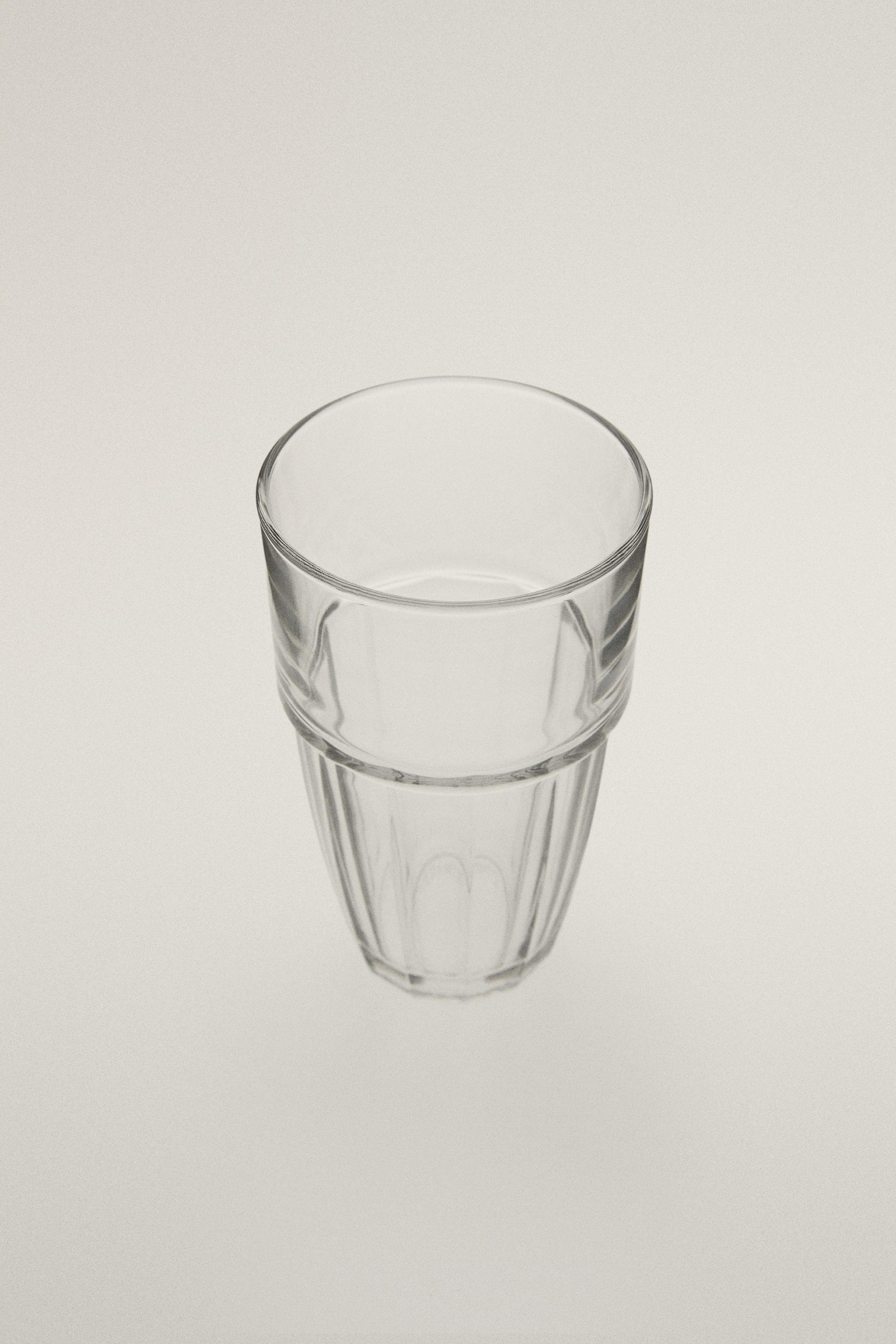 FACETED GLASS TUMBLER