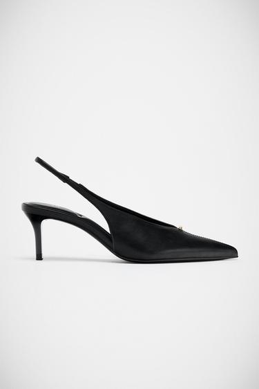 HEELED SLINGBACK SHOES - Black by Zara