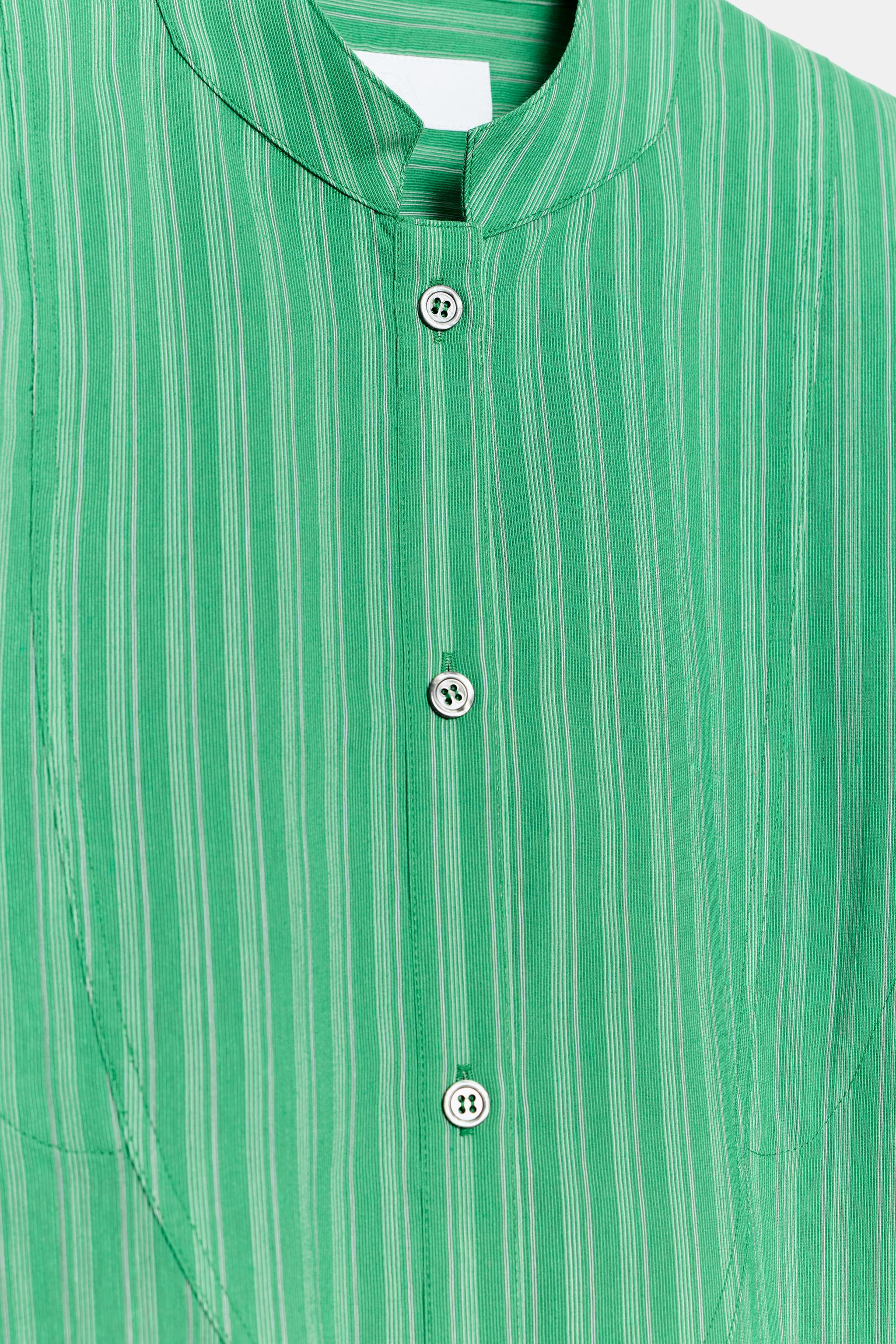 ZW COLLECTION STRIPED BIB SHIRT
