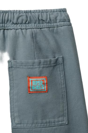 PANTALÓN BALLOON COSTURAS - Azul de Zara