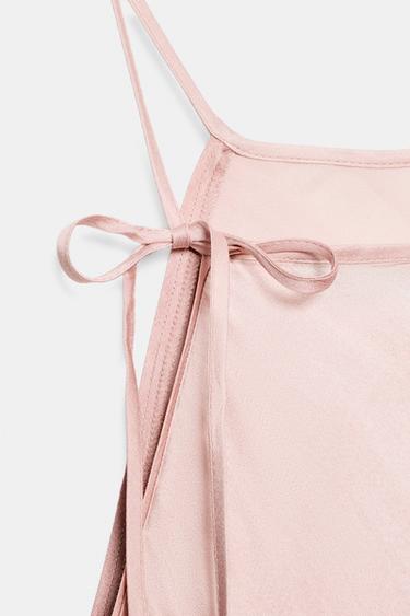 ROBE SATINÉE HALTER ZW COLLECTION - Rose de Zara - Image 9