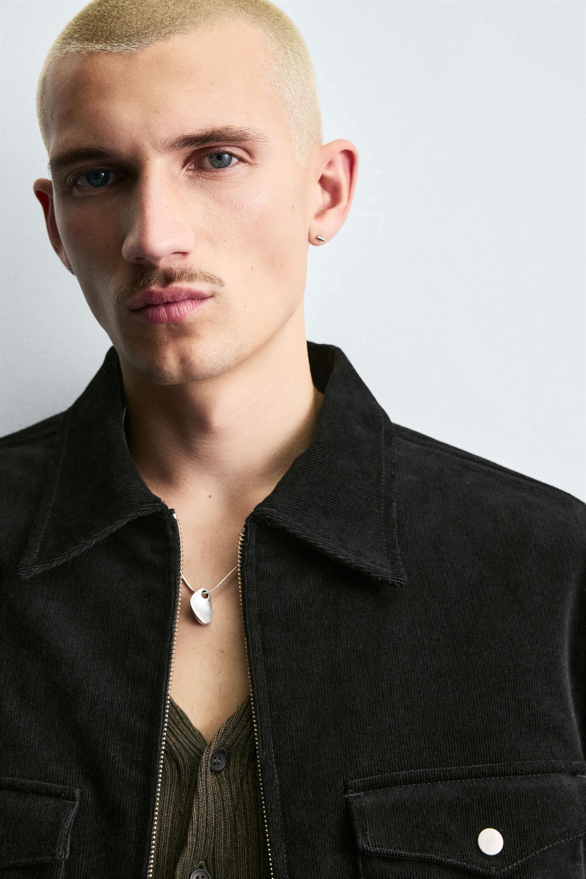 ボクシーフィットコーデュロイシャツジャケット - ブラック | ZARA