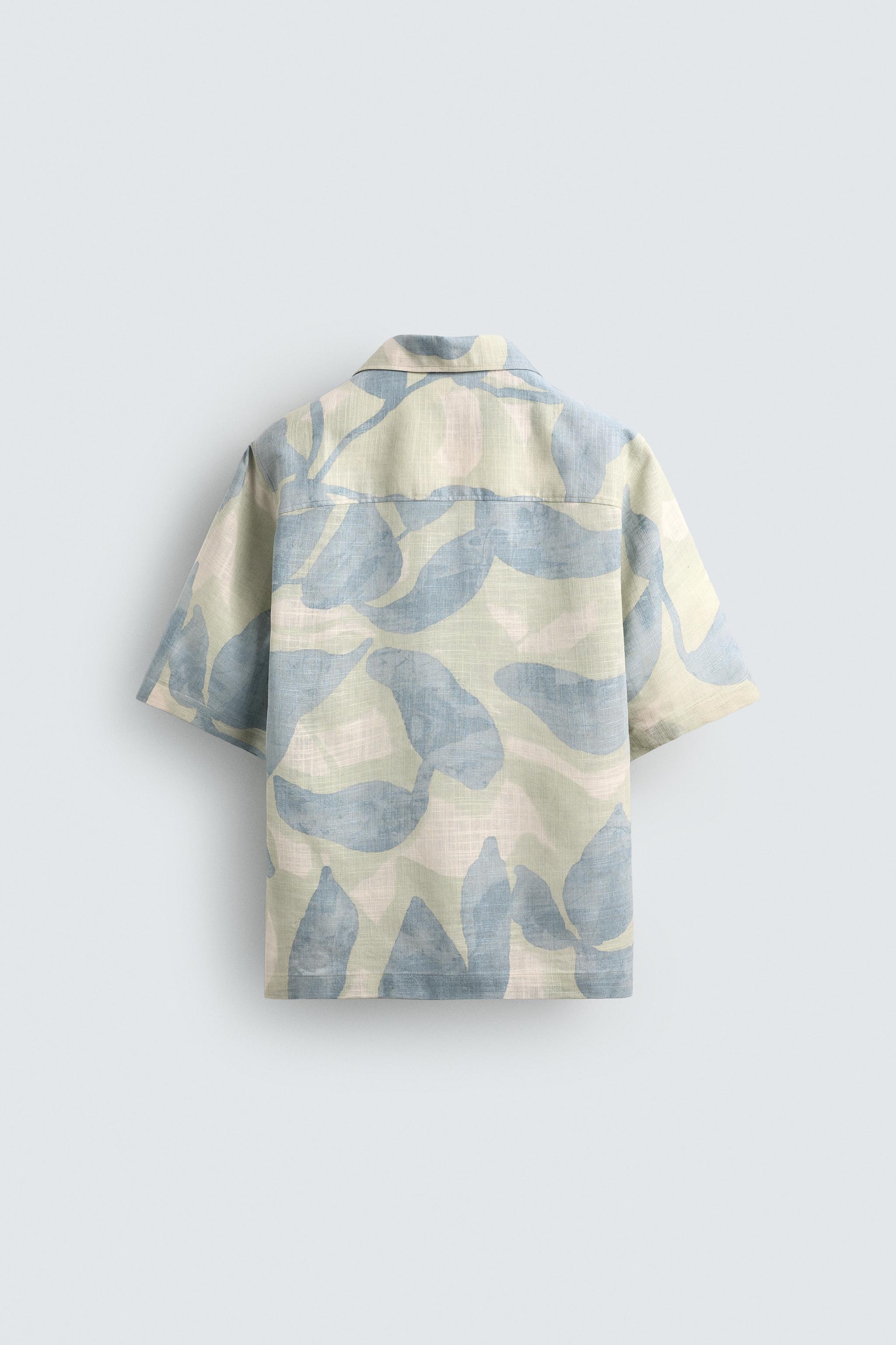 FLOWY ABSTRACT PRINT SHIRT