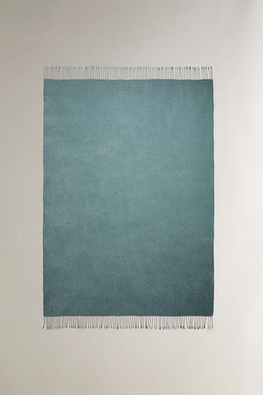 Zara CHENILLE BLANKET - Blue marl - Image 0