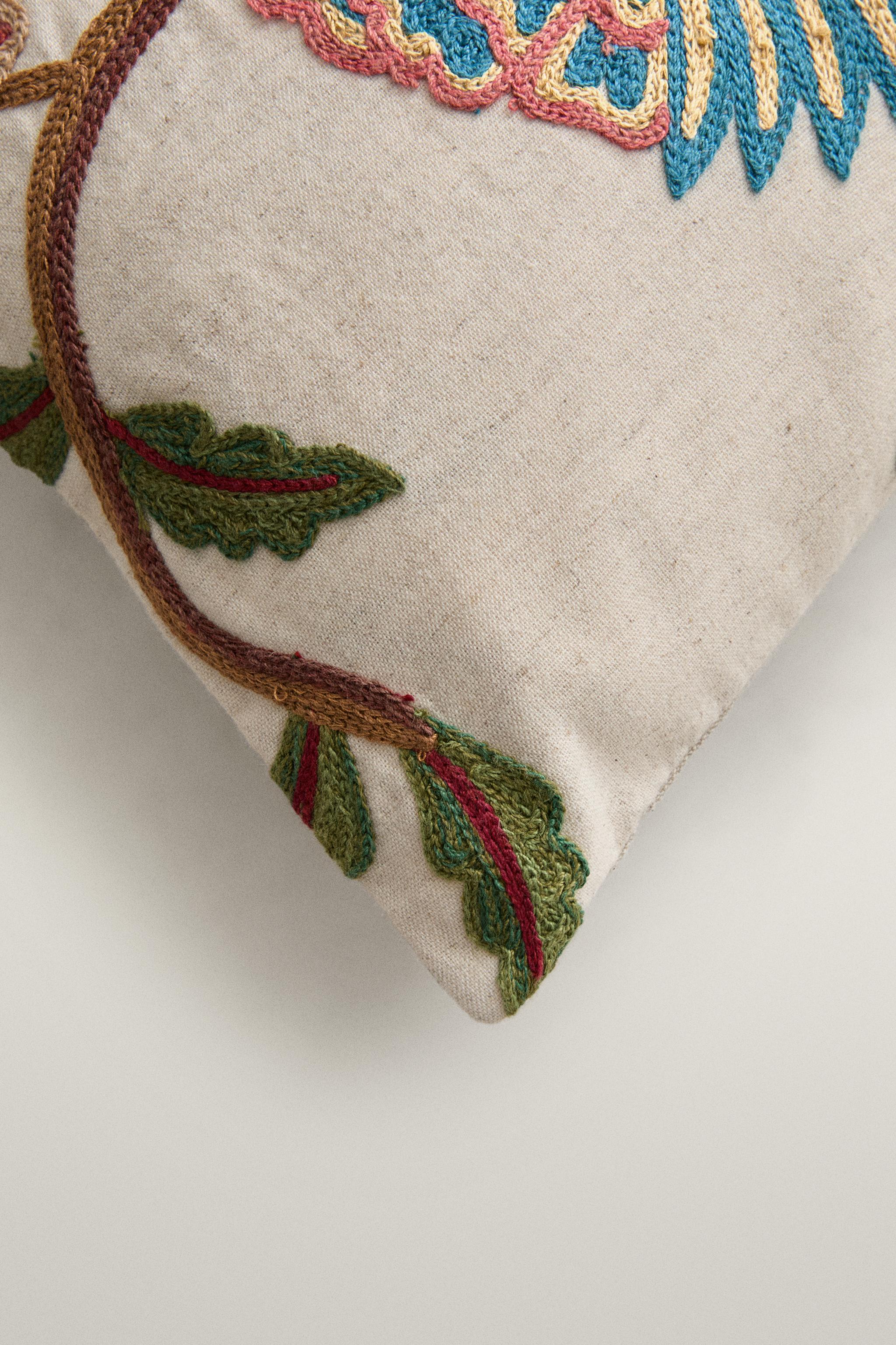 HOUSSE DE COUSSIN FLEURS