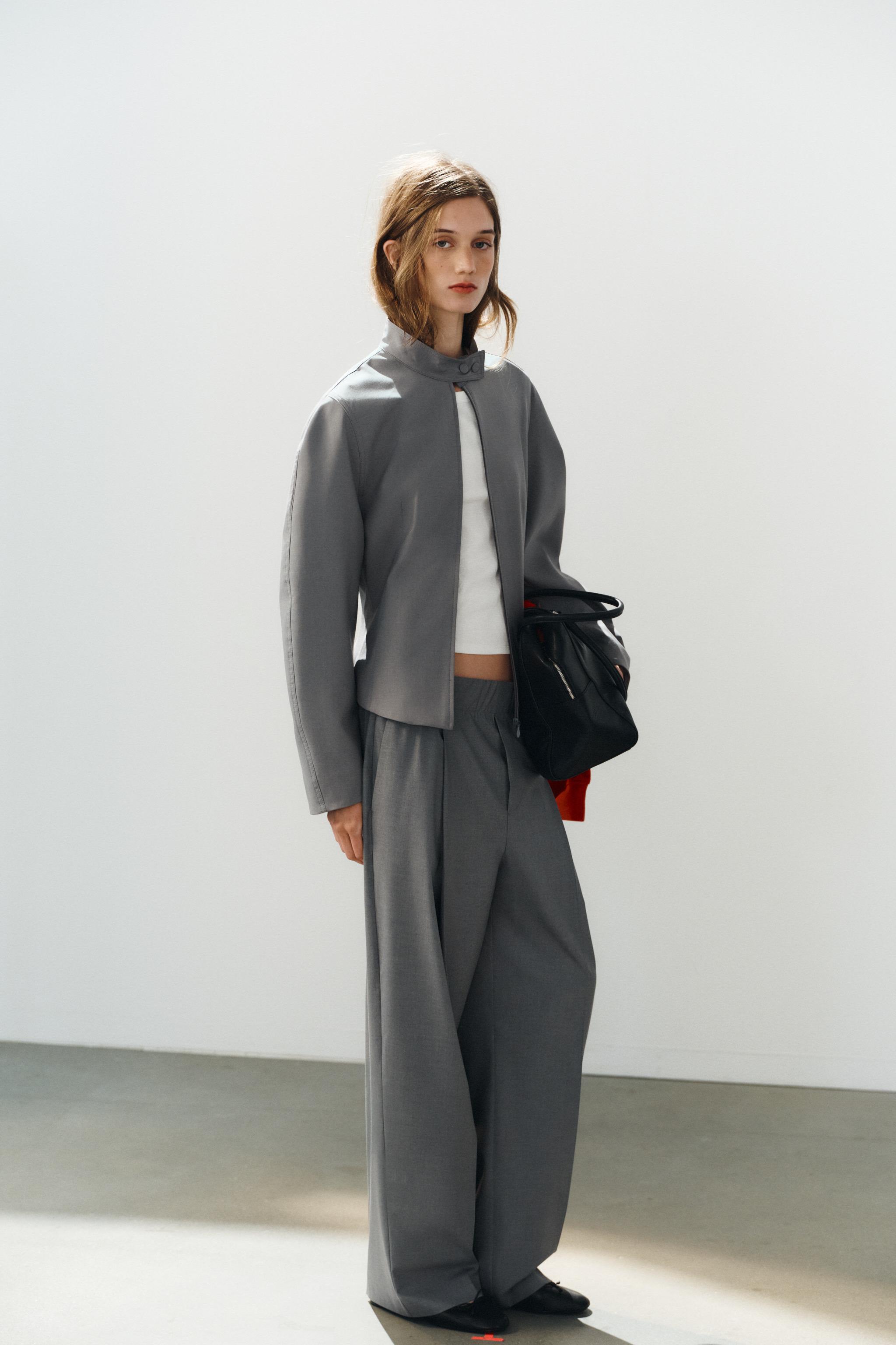 Женские куртки Zara VOLUMINOUS SLEEVE JACKET — фото 5