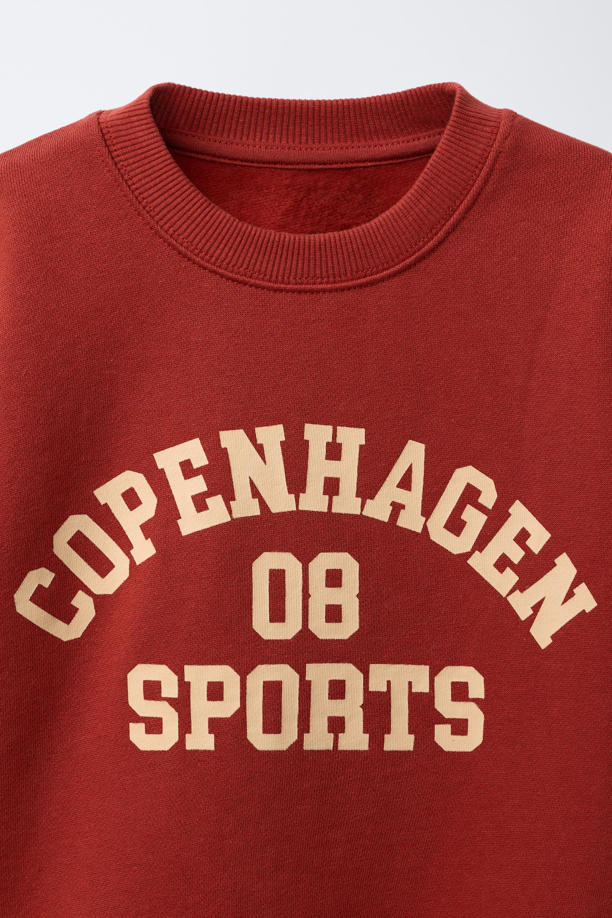 VARSITY PRINT SWEATSHIRT - Terracotta | ZARA United States
