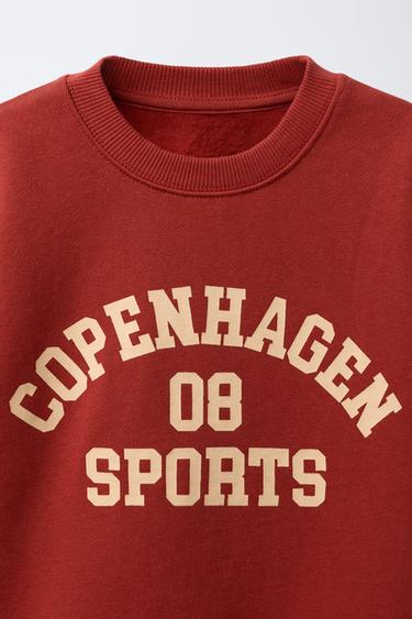 VARSITY PRINT SWEATSHIRT - Terracotta by Zara - Image 2