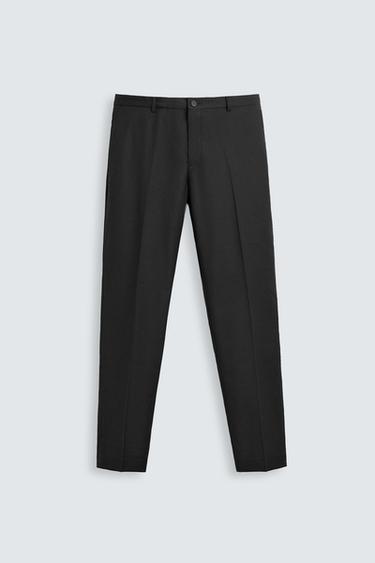 PANTALÓN TRAJE ESTRUCTURA - Negro de Zara