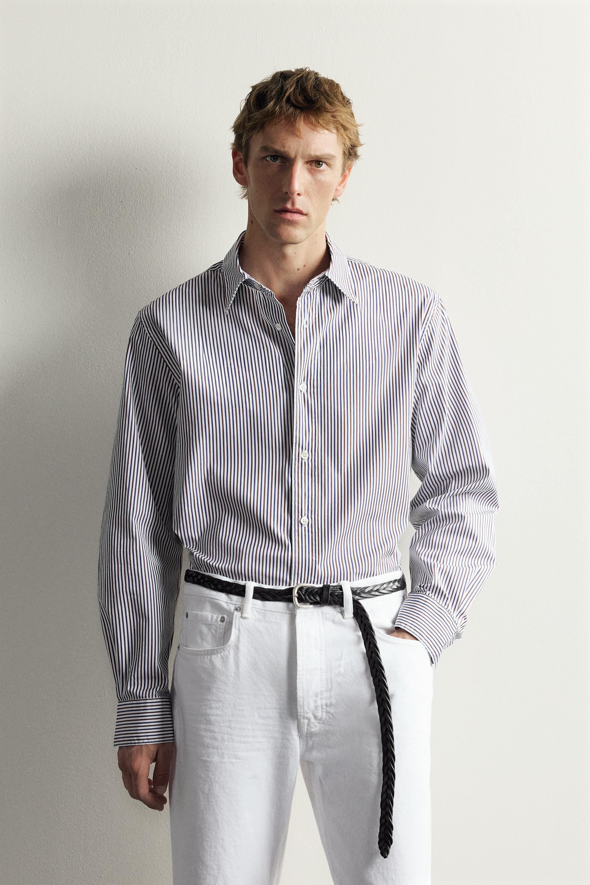 AARON LEVINE X ZARA DRESS SHIRT — Red / Navy