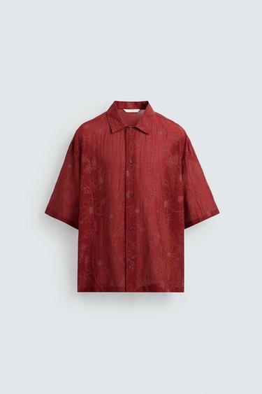 CAMISA RELIEVE FLORES © OTIS KWAME KYE QUAICOE - Burdeos de Zara
